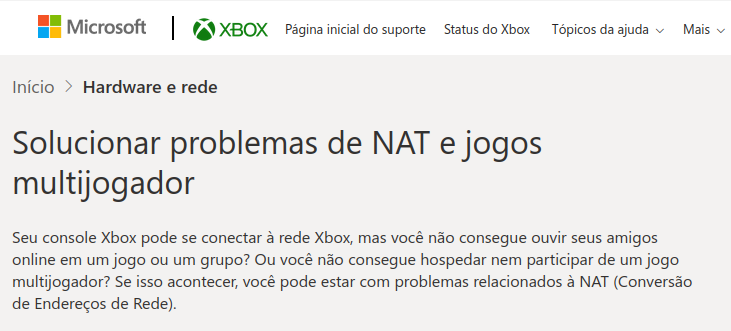 Solucionar problemas de NAT e jogos multijogador