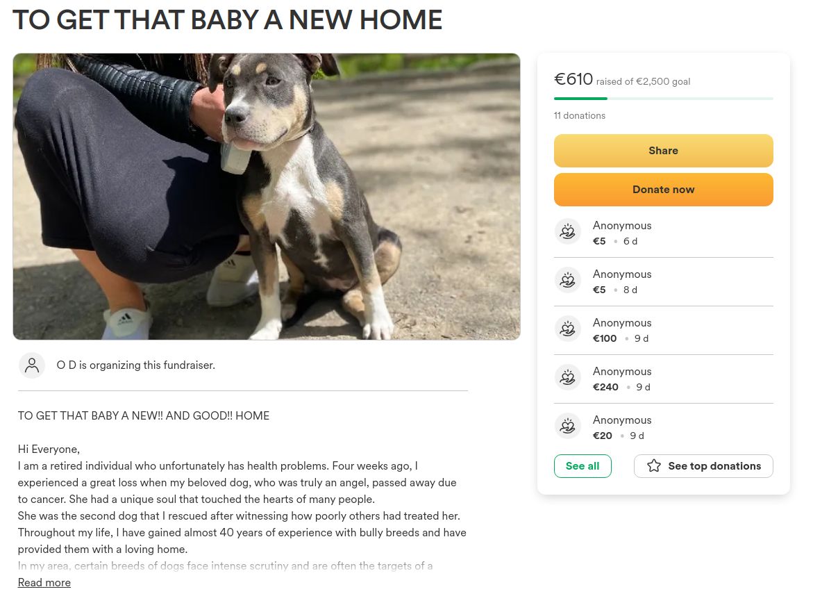 I'm genuinely sorry for the loss of your dog, but €2500 to burry or cremate your dog ollie? This math isn't mathing 🤔