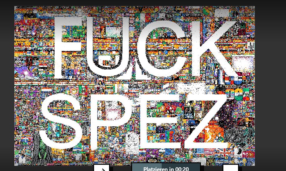 Der__Kane's tweet photo. Waren krasse Tage auf Reddit mit dem rumgepixel! Hat Spaß gemacht, ein Teil davon zu sein #Place #rplace2023 #PlaceDE 🙂 🙃
Und in der letzten Stunde noch mal ein Statement gesetzt mit 1,5 Millionen Pixeln (auch wenn ich jenen nicht verstehe, aber man macht halt einfach mit xD) https://t.co/qNy3W5KIcK