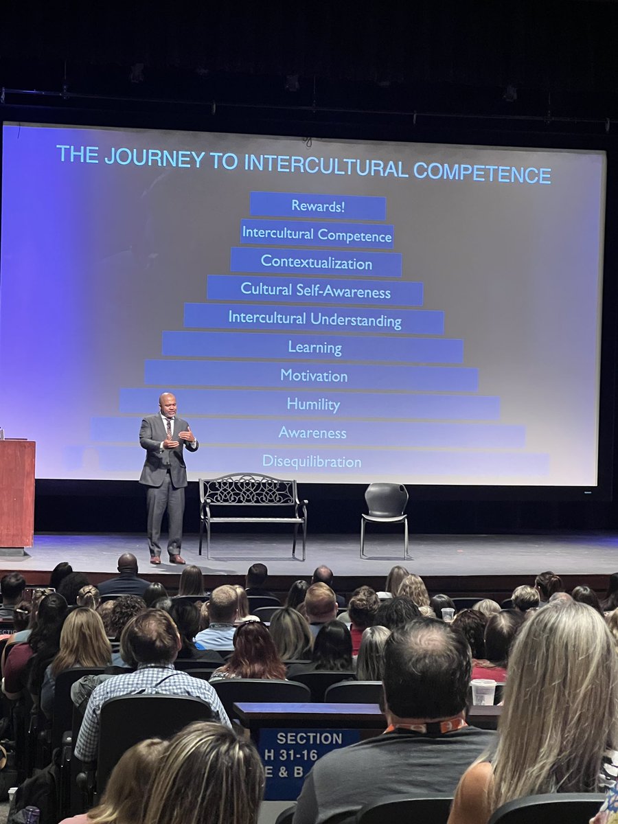 lydia_calahan's tweet photo. Really excited about our new team this year! We all have the ability to be a positive influence to ALL our students on The Journey to Intercultural Competence ๐ค๐!! #wearechisholm #nisdengage2023 #drmannyscott #freedomwriters https://t.co/vCFhhxneLC