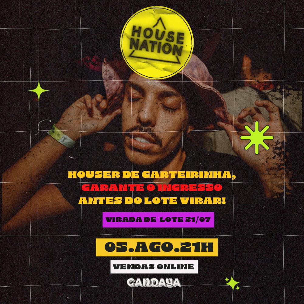 HNationparty's tweet photo. Atenção Houser! 
A virada de lote acontecerá segunda dia 31/07! Não deixe pra depois e garanta já o últimos ingressos do primeiro lote! 🚨
(Link na bio!)

No dia 05 de Agosto vamos celebrar juntos na maior edição da HouseNation! 🪩

#houseisanation #housenation #housemusic https://t.co/l5xTEqqTEf