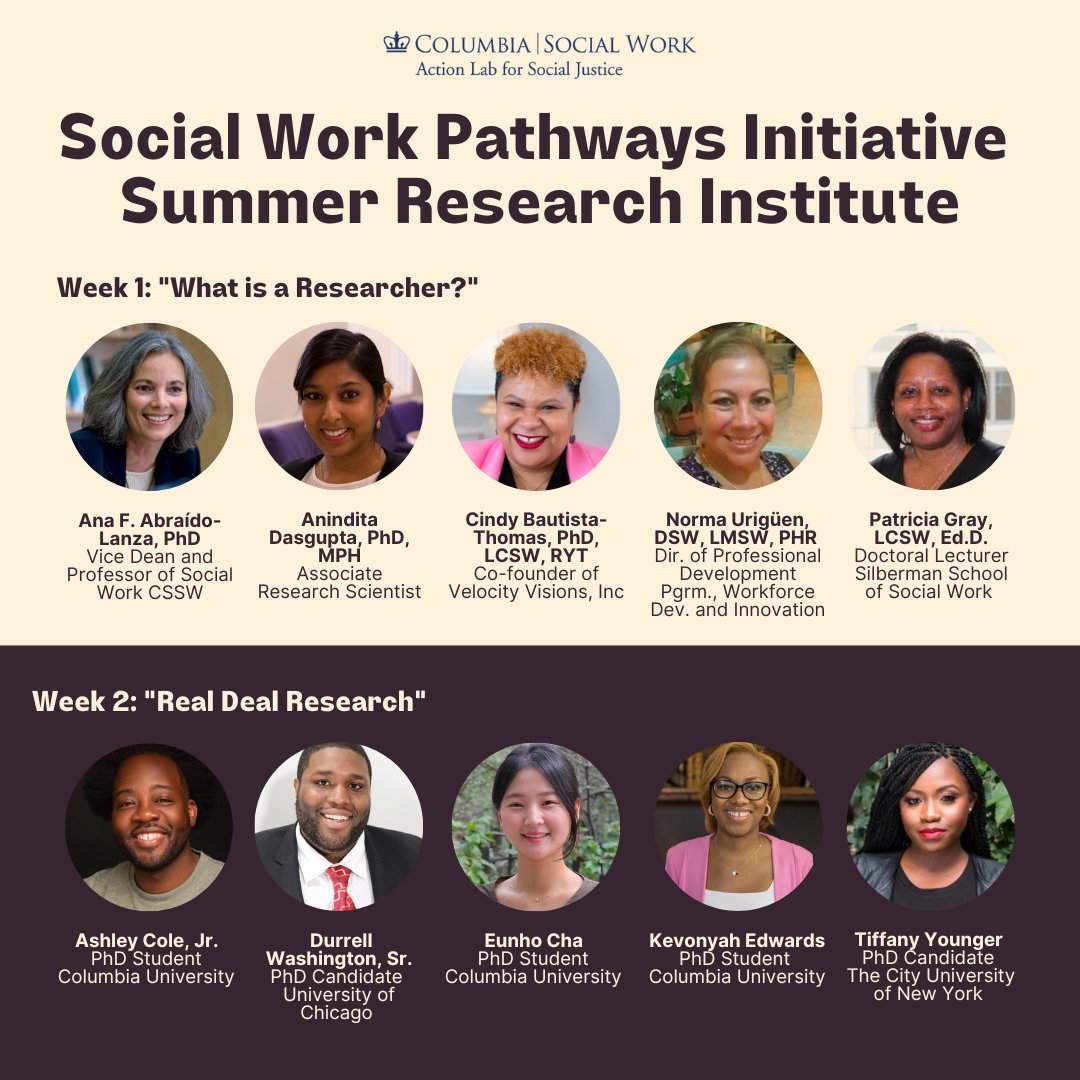 CsswAction's tweet photo. Our SWPI Research Institute is in the middle of its 4-week program &amp; we are thrilled with the incredible work being done by everyone involved. Our MSW students are gaining invaluable knowledge about potential career paths in research, thanks to the best mentors! #CSSW #MSW #PhD https://t.co/5eC4UyajY8