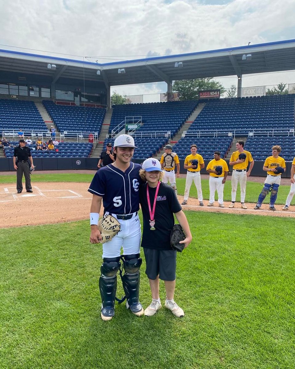 The first pitch for game 2 was thrown by Max Becker. Max is the T-mobile Little League home run derby champion for Broome County. <a href="/RumblePoniesBB/">Binghamton Rumble Ponies</a>