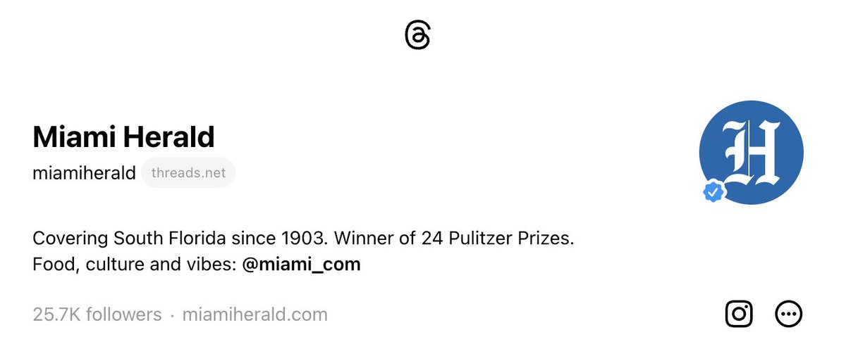 MiamiHerald's tweet image. The Miami Herald is on Threads!
Make sure to follow us at: threads.net/@miamiherald
