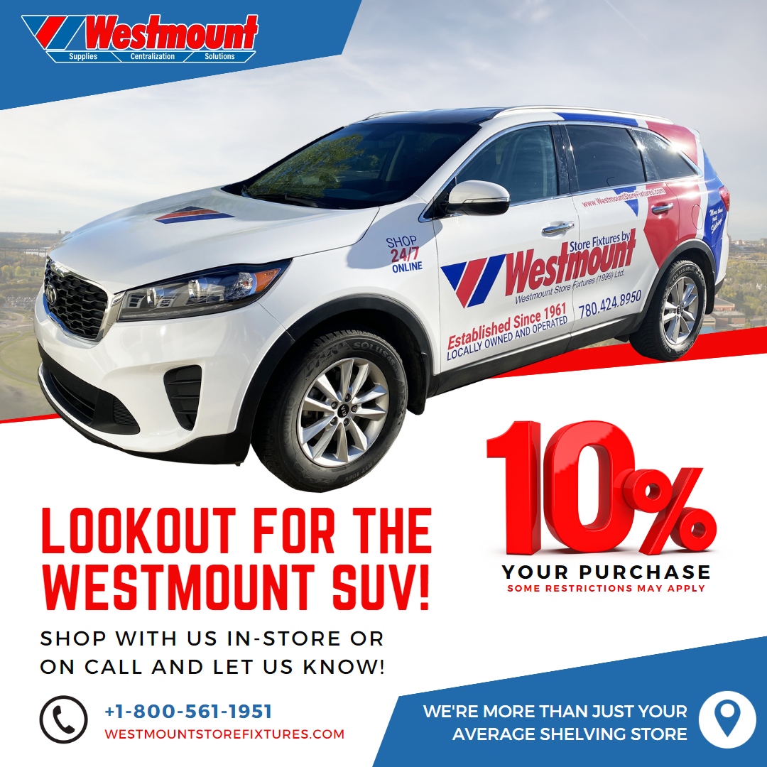 When you see it, you get a discount. SAVE 10% on your entire purchase when you see our SUV!⁠

Please note *Some restrictions may apply*⁠

#SUV #companyvehicle #storefixtures #newwhip #companySUV #outsidesales