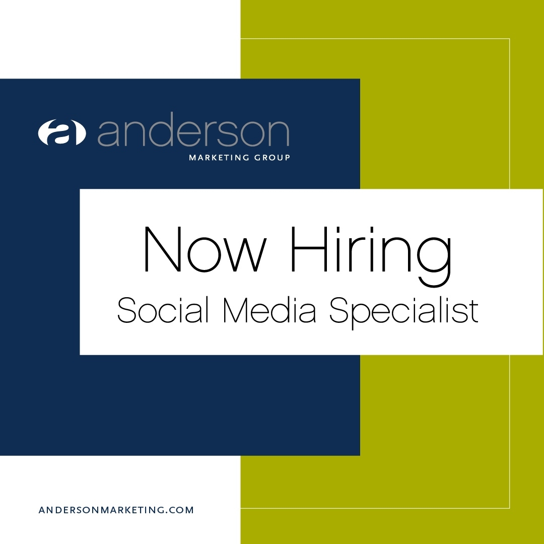 andersonmktg's tweet photo. Anderson is looking for a Social Media Specialist! Are you organized, creative, and an excellent communicator that lives and breathes social media? Then, let us know! For more information and how to apply, please visit the link in our bio. https://t.co/5yjHrKeEZu