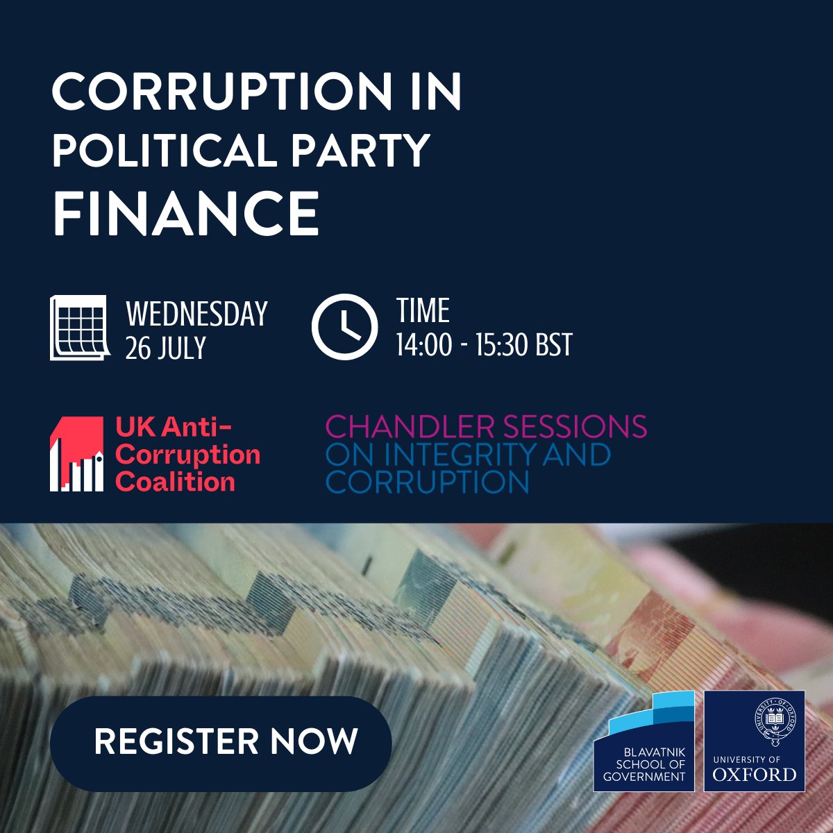 Chandler Foundation (@chandlerfdn) on Twitter photo Join the conversation tomorrow! <a href="/ukaccoalition/">UK Anti-Corruption Coalition</a> and <a href="/BlavatnikSchool/">Blavatnik School of Government</a> present an insightful panel discussion on the impact of corruption on political-party finance, reform initiatives and challenges in political finance. 
Register now: bsg.ox.ac.uk/events/corrupt… Join the conversation tomorrow! <a href="/ukaccoalition/">UK Anti-Corruption Coalition</a> and <a href="/BlavatnikSchool/">Blavatnik School of Government</a> present an insightful panel discussion on the impact of corruption on political-party finance, reform initiatives and challenges in political finance. 
Register now: bsg.ox.ac.uk/events/corrupt…