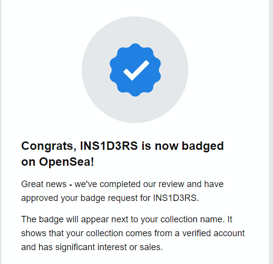 Anix_OG's tweet photo. 📢📢📢 Ooooo.... YESSSsss❗❣️
Finally the ☑️ for #INS1D3RS on  Opensea is here. 
 🎉Congratulations🎉 team and community. I'm so proud and honoured to be part of this family👏
Thank you everyone for your Devotion 💪
Now LFG🚀
💙❤️💙
#Web3 #NFT #OpenSeaNFT #EthereumNFTs #ArtLovers https://t.co/Epu94uqC7p