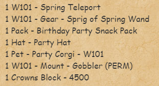 LegendsOTSpiral's tweet photo. Flash Giveaway! Retweet and Follow for a chance to win a LotS Birthday Bundle! 1 Winner will be chosen 30th July 3pm est. The Image shows the items the LotS Birthday Bundle contains. Huge thanks to @Wizard101 &amp; @MathewAnderson for providing these amazing codes! https://t.co/n2gubFkezy
