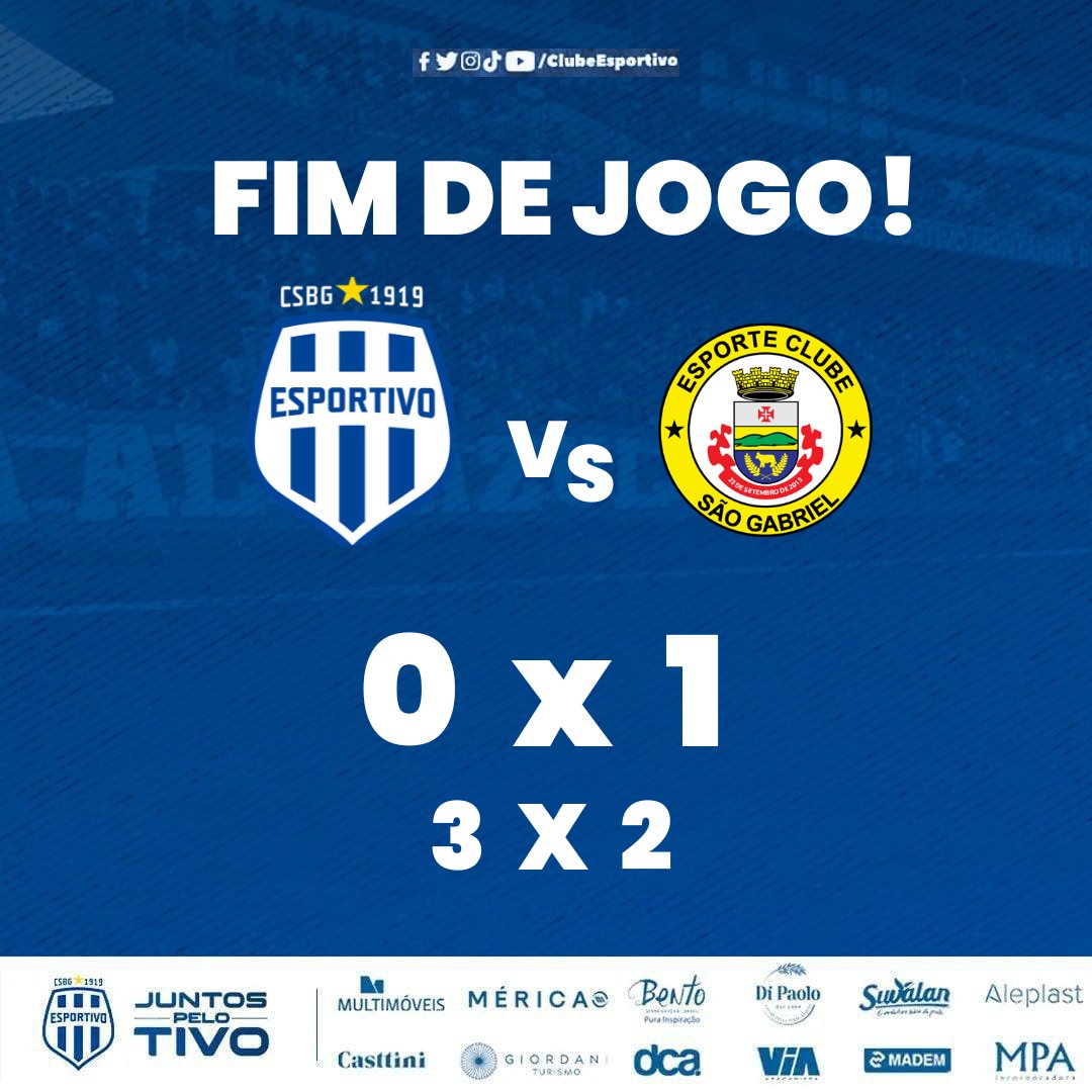 ClubeEsportivo's tweet photo. PARTIU SEMIFINAL! 🚀🔥🔵⚪
Nos pênaltis, o Esportivo bate o São Gabriel por 3 a 2 e se classifica para a semifinal do Campeonato Gaúcho A2 - sub20! 🔵⚪🇳🇮
JUNTOS PELO TIVOOO! 🔵⚪
#Esportive_se #BaseAlviazul https://t.co/THTcLGBo0T