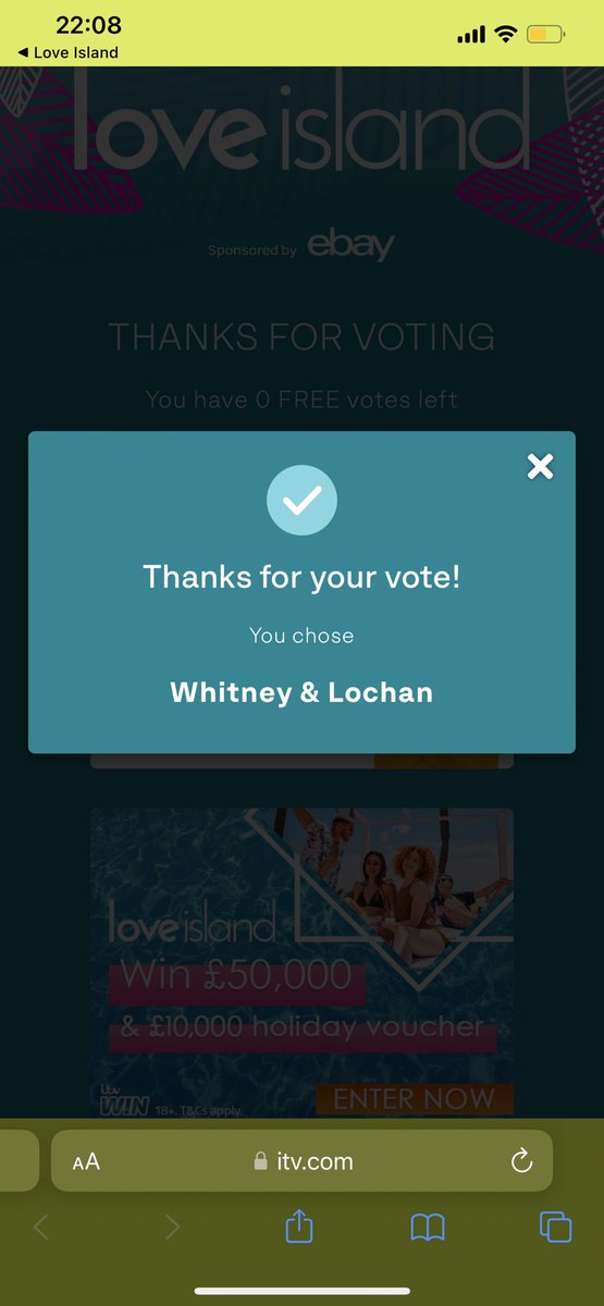 lee_annawalker's tweet photo. Vote is in #LoveIsland #Litney https://t.co/BVb4A1iCrO