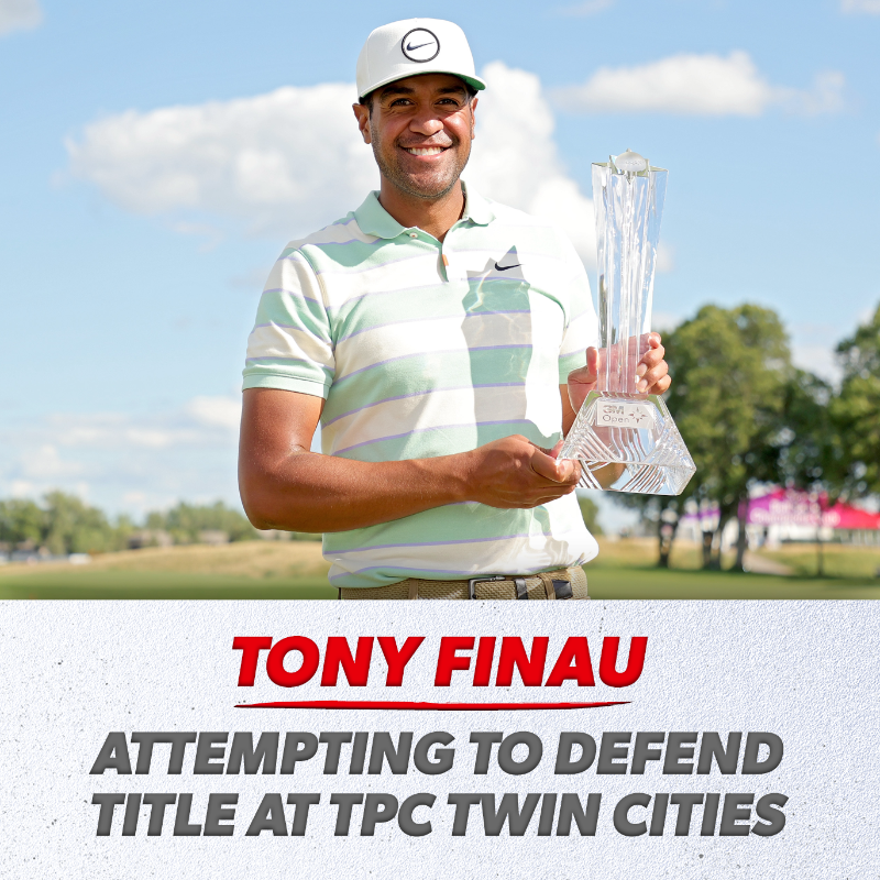 PGATOUR's tweet photo. Taking on TPC Twin Cities @3MOpen 😤