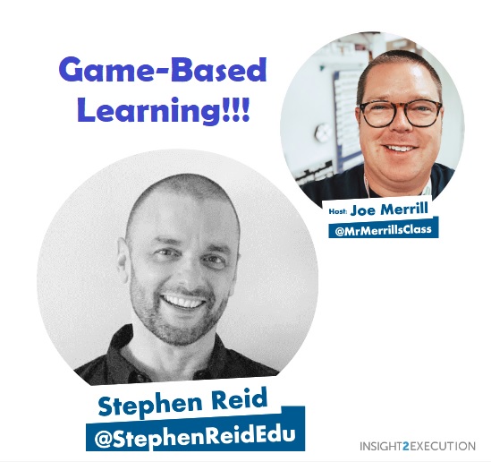 Awesome #MicrosoftCertifiedCoach call with host @MrMerrillsClass hearing about #GameBasedLearning from the incomparable @StephenReidEdu!