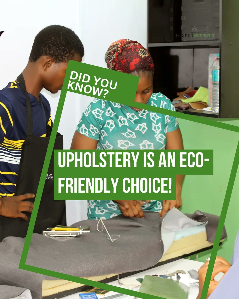 handistery's tweet photo. Upholstery  is not just about  aesthetics and comfort. It's also a tool for sustainable  living. 

Join our community  today &amp; let's harnes craftsmanship skills together and make the world  a more sustainable habitation for us all.

#handistery #Upholsteryclass #upholstery https://t.co/4YdNstfE5w
