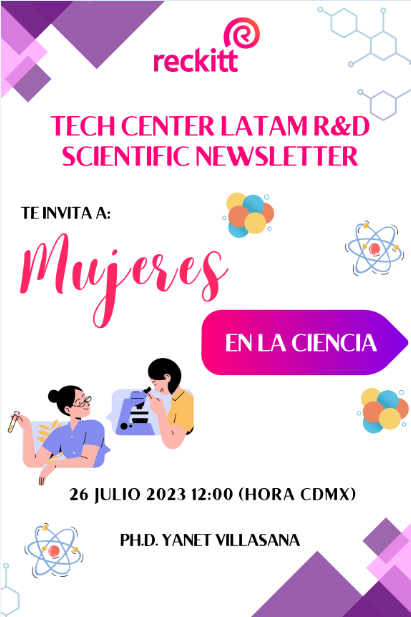 #Mañana estaré brindando una charla al equipo de Tech Center LATAM R&amp;D  Scientific Newsletter de <a href="/ThisIsReckitt/">Reckitt</a> sobre el tema de #MujeresEnLaCiencia!

<a href="/ThisIsReckitt/">Reckitt</a> se define a sí misma como "Hogar de las marcas de higiene, salud y nutrición más queridas y fiables del mundo".