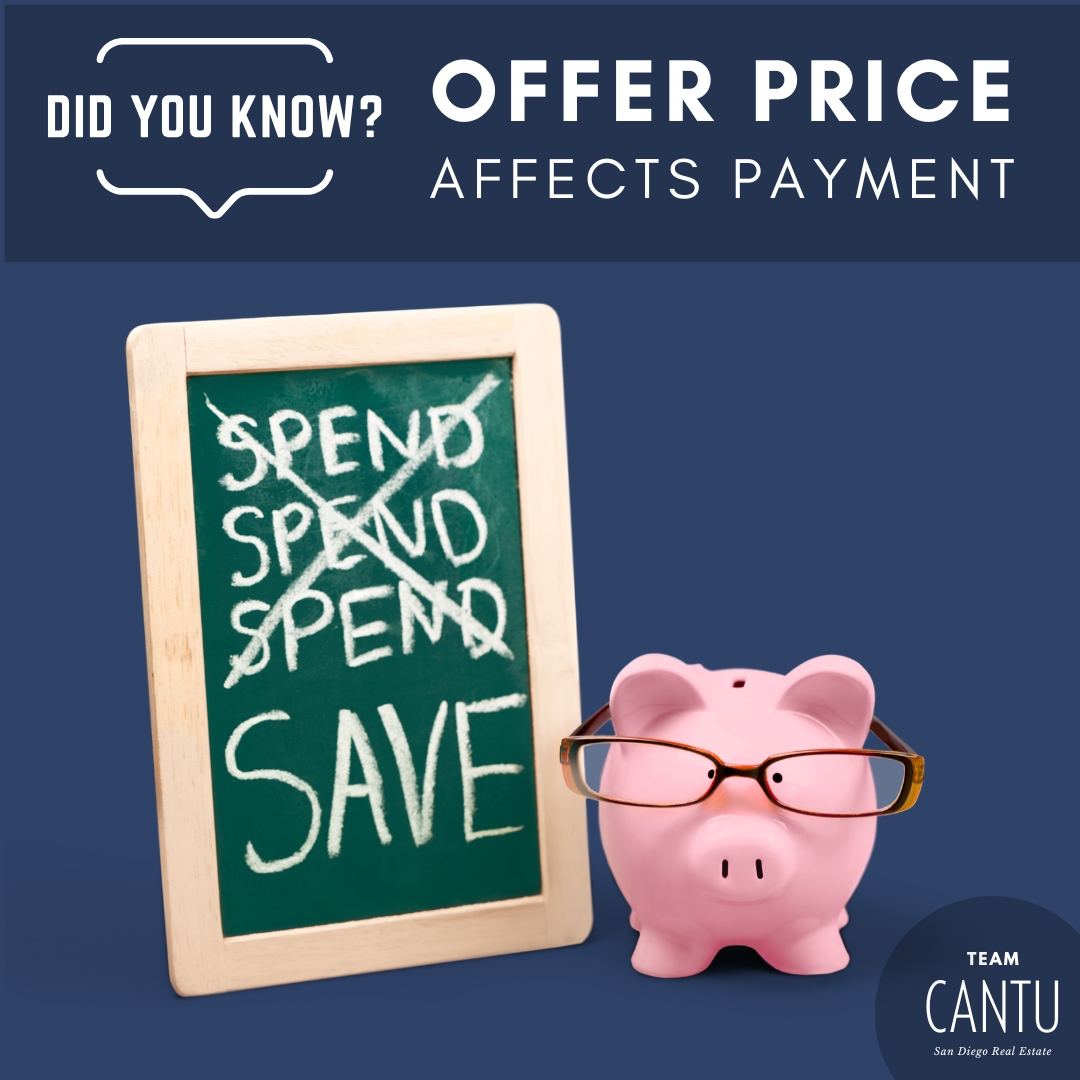 How Offer Price Affects Your Payment 💵
Nailing the right offer price might be more affordable than you think! Take a look at how much the monthly payment increases/decreases when you raise/lower your offer! tinyurl.com/mw97wacd

#TeamCantu #SanDiegoRealEstate