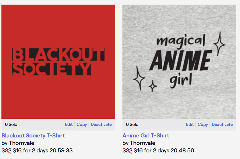 Some awesome new designs up on our merch shop! Go check them out: teepublic.com/stores/thornva….