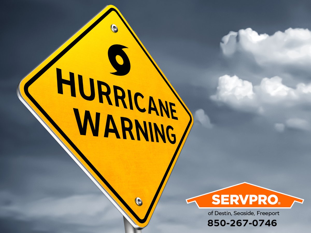 Hurricane Alert Issued for Rosemary Beach? We restore hurricane damage in Walton County. #SERVPRO #SERVPROofDestinSeasideFreeport #HeretoHelp #LikeItNeverEvenHappened #waterdamage #firedamage #propertydamage