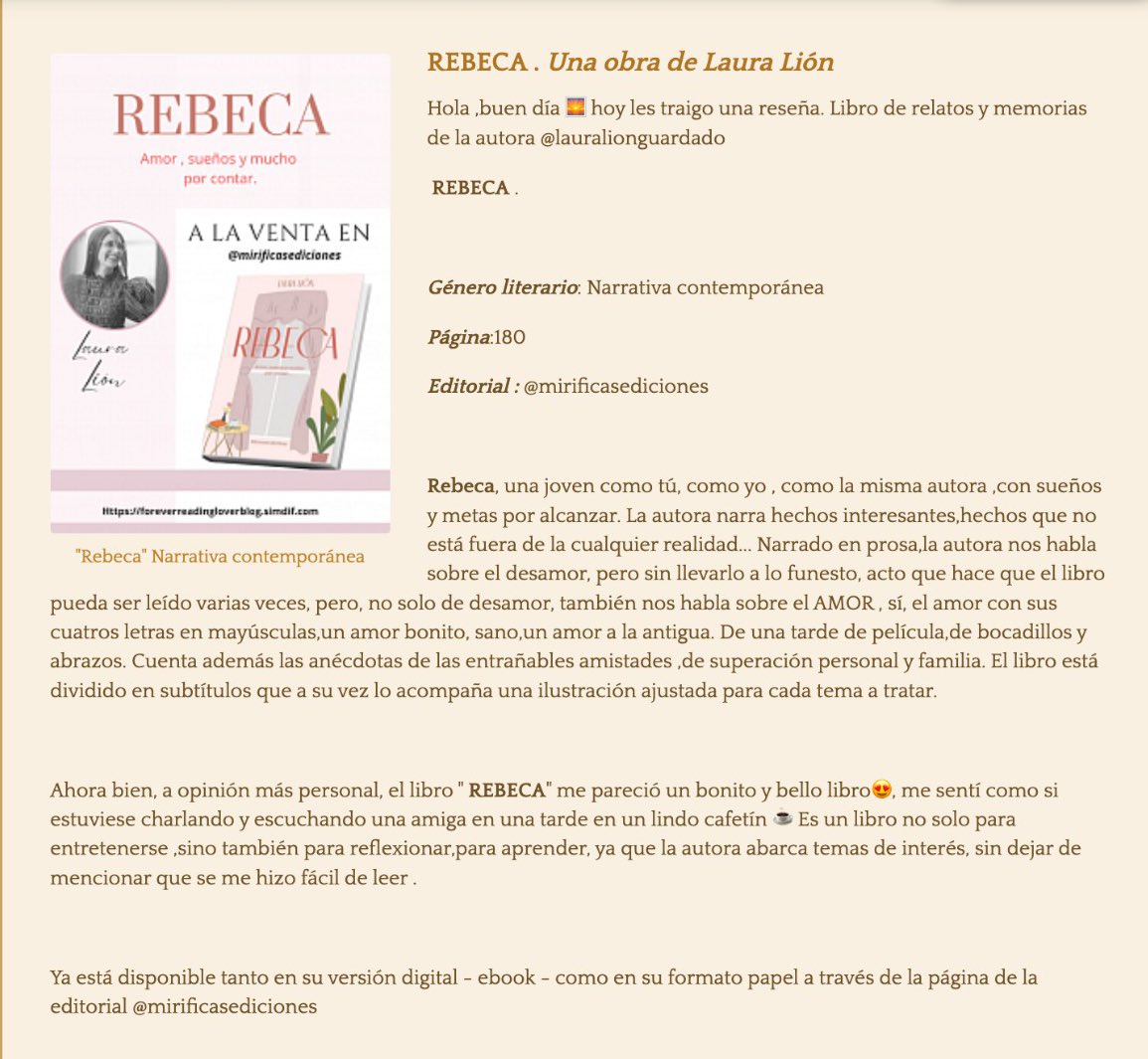 Y desde mi segundo hogar 🇪🇸 llega la primera reseña de “Rebeca” by instagram.com/foreverreading…

Sí, salto de felicidad 🤩