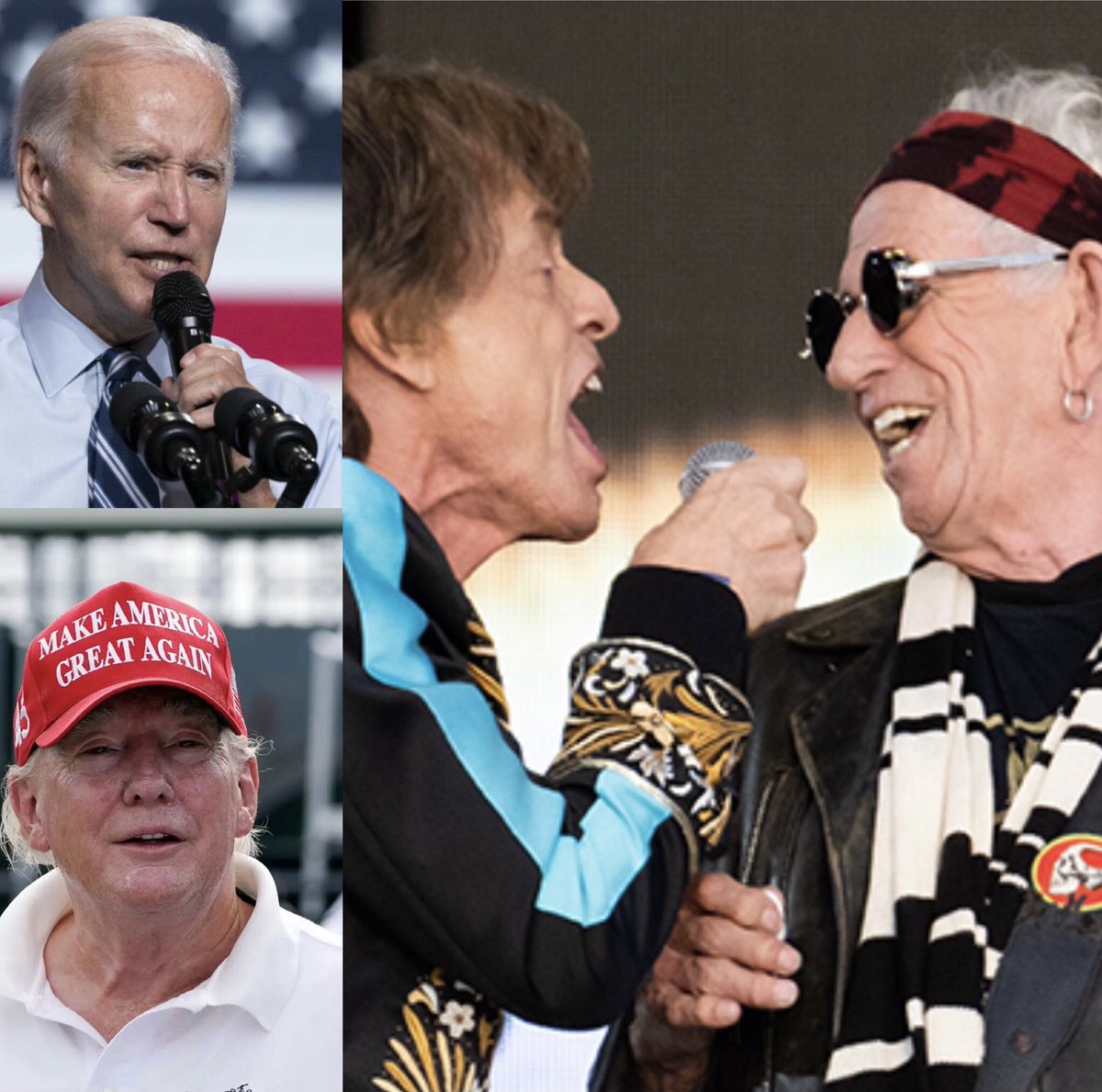 Can you pick the men who will be 80 this year from the 77-yr-old? 
Happy birthday tomorrow <a href="/MickJagger/">Mick Jagger</a> You rock any age!