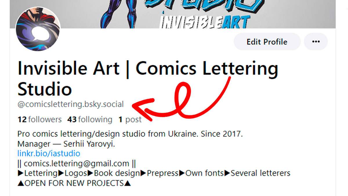 Invisible Art Studio | Comic Book Letterer πΊπ¦ (@comicslettering) on Twitter photo bsky.app/profile/comicsβ¦ bsky.app/profile/comicsβ¦