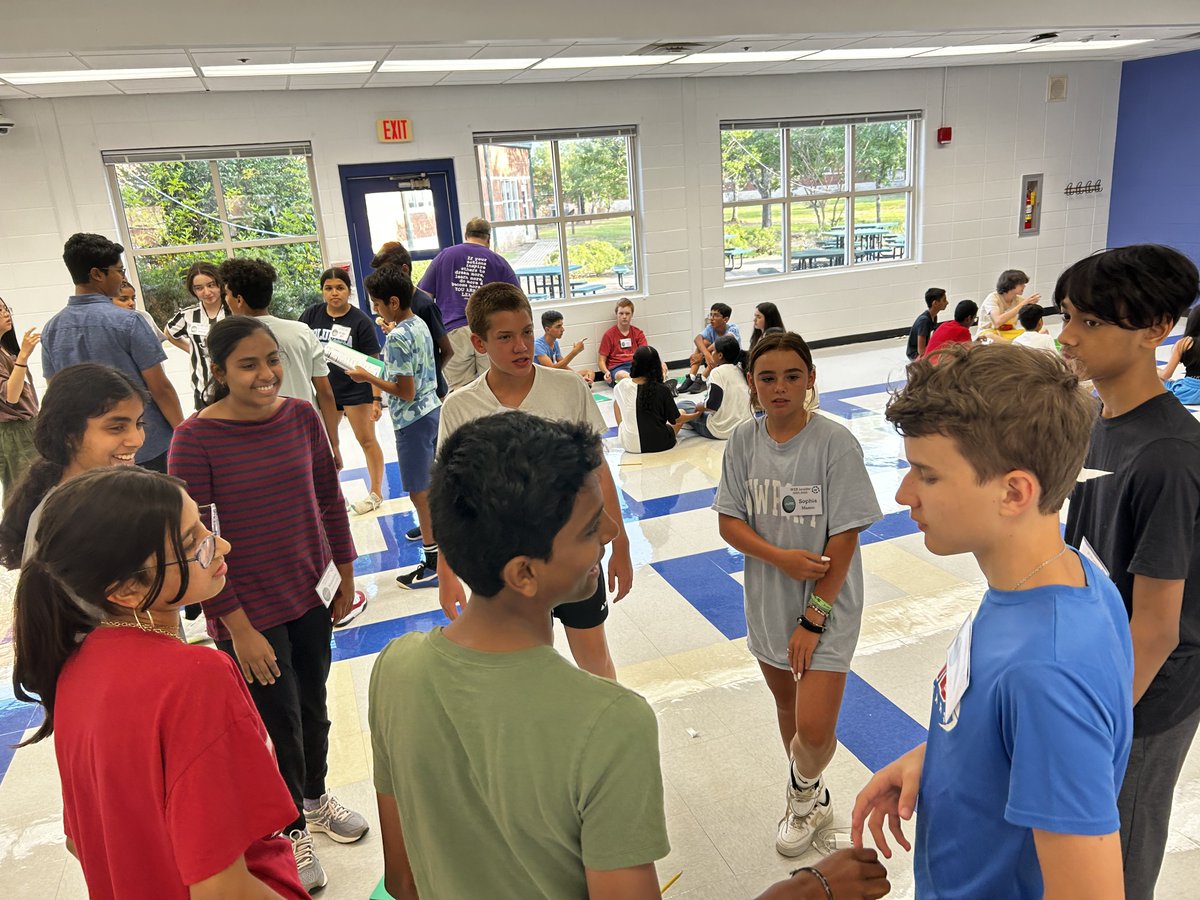 Our student leaders, WEB Leaders, during 1st night of training!  The future is bright! <a href="/WebbBridgeMS/">Webb Bridge MS</a> <a href="/jbhardt5/">Jana Bernhardt</a> @WBMSprincipal <a href="/mgarnerwbms/">Michelle Garner</a>