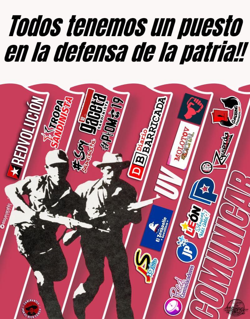 #Nicaragua 
En todo momento y lugar somos defensores de la Patria 
#4419SiempreMásAllá 
#TropaSandinista 
<a href="/FcoRosales78/">Francisco Rosales 🇳🇮</a> <a href="/GacelaFSLN/">Gacela</a> <a href="/Uva22/">𝑼𝒗𝒊𝒕𝒂</a> <a href="/TE2021/">Tropa Sandinista</a> <a href="/CielaMorales2/">NenaMo.12 ❤🤝🖤 MCLR 💜</a>