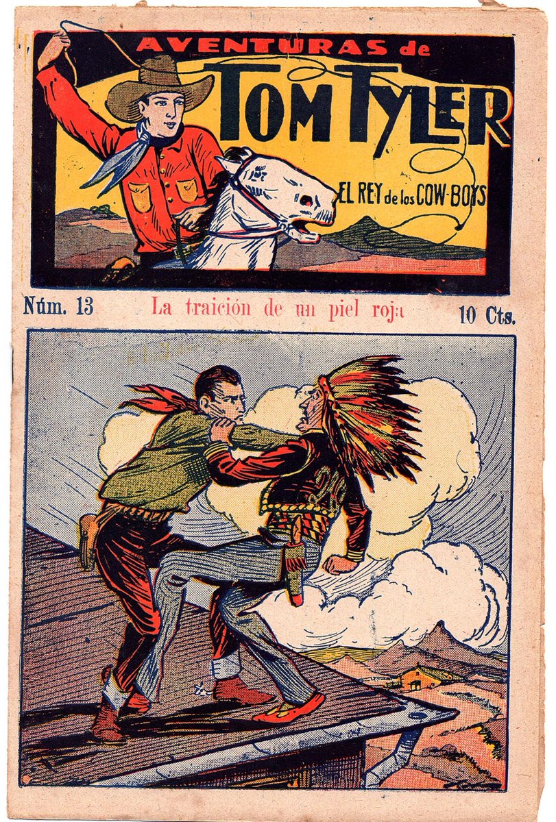 AventurasDeTom's tweet photo. Aventuras de Tom Tyler Issue #13, published by El Gato Negro, Barcelona, Spain, early 1930's.
#TomTyler #pulpfiction #fanficton #Spainkioskfiction #Spanishcomics #comicbook https://t.co/FtMd8Ina2Z