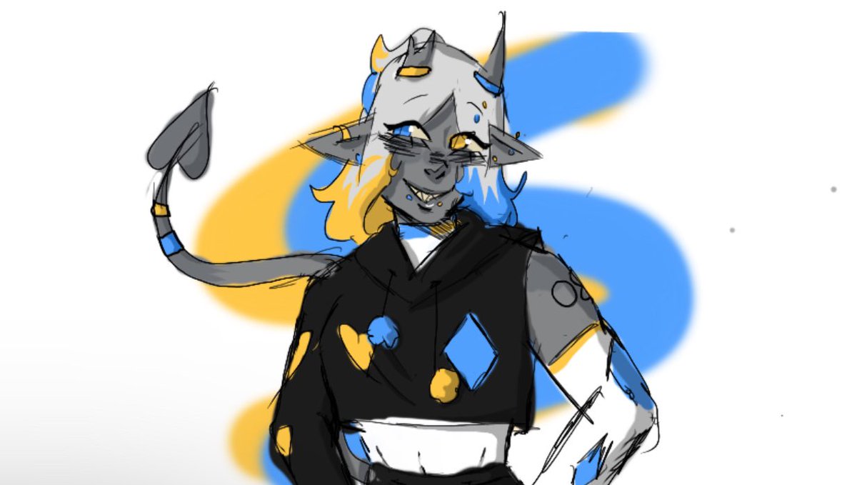 Clownily's tweet photo. I'm trying to design a #vtuber model so I can hopefully be one in a few Years but I'm not sure if it's really that good so if anyone has any pointers I'd really appreciate it! https://t.co/3xZawuiwf8