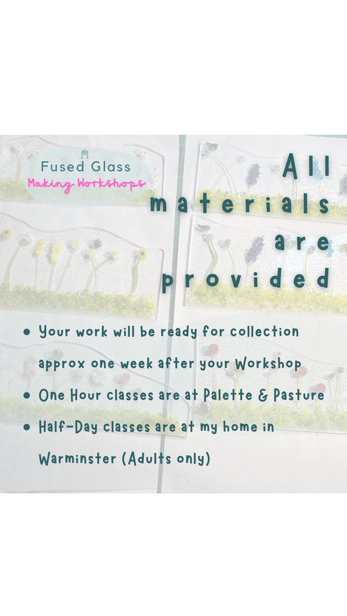 glass_champagne's tweet photo. Experience the magic of making Fused Glass! Following the awesome start to classes, I have published more dates for next week. Booking is live and easy on my website: Be quick, just 6 places per class! #craftworkshop #craftworkshops #holidayworkshop https://t.co/MH8NWcmy8J https://t.co/SberIb4GD5
