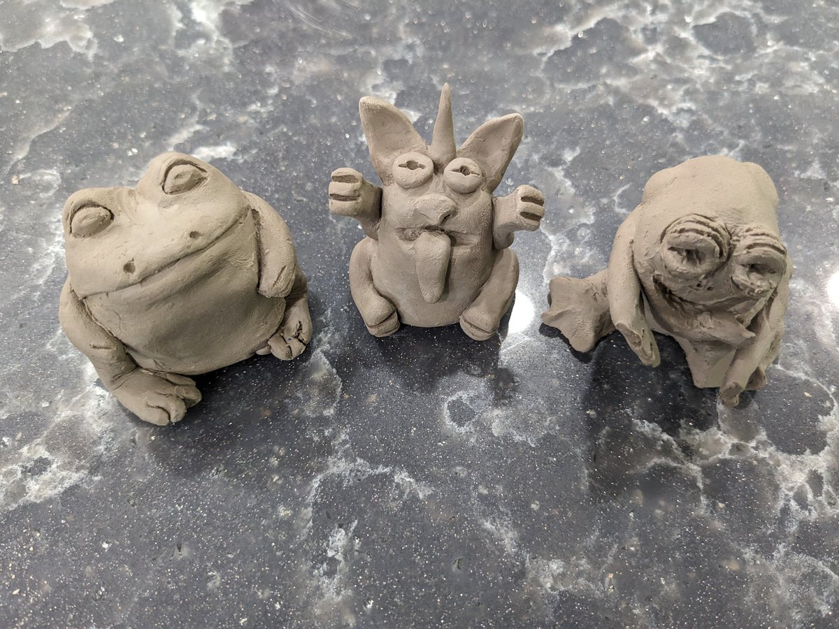 Another creative artsy play date, this time with Christy Berkson and Tori Clay, as we tried out the <a href="/Domestika/">Domestika</a> course Ceramic Character Design! #artteacher <a href="/D13Warriors/">Westfield School</a> <a href="/D13Eagles/">Erickson Elementary</a> <a href="/MissMiulli/">Mrs clay</a> #ilbsd13