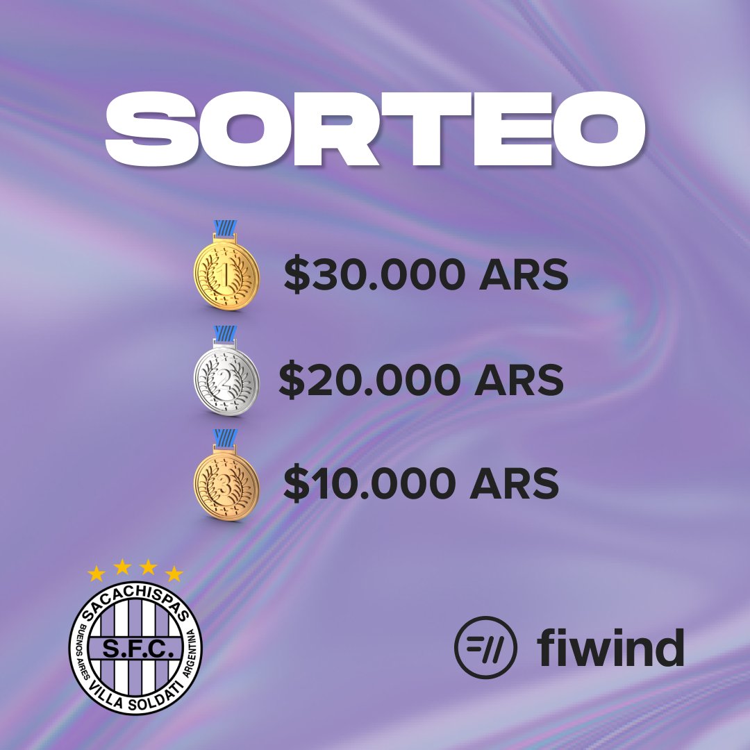 En la vida nadie te regala nada...Pero nosotros y los amigos de <a href="/fiwind_io/">fiwind</a> sí!!!

¡Sorteamos $60.000 ARS entre 3 ganadores!

🥇 $30.000 ARS
🥈 $20.000 ARS
🥉 $10.000 ARS

Para participar 👇

Seguí nuestras cuentas, dale Like y RT a este tuit.

📆 Sorteamos el 28/07.