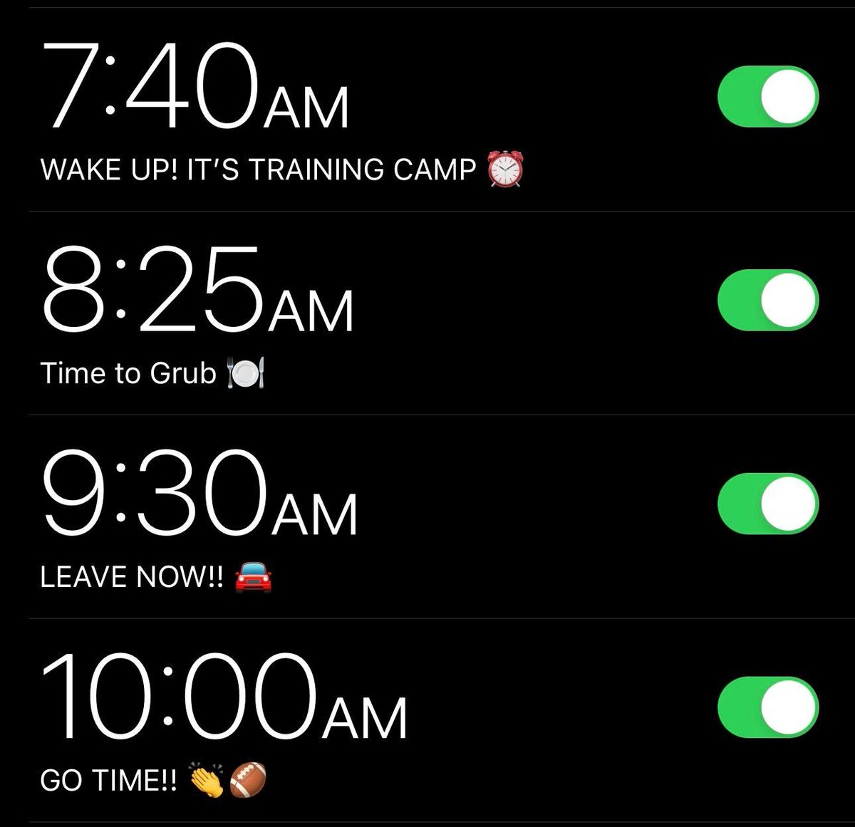 Giants's tweet photo. Sleep tight, we got camp tomorrow 😎 https://t.co/TNEGt1fTB3