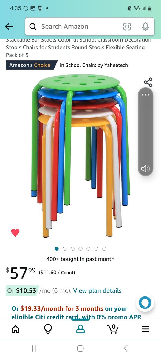 PreKTeacher306's tweet photo. @amazon Stools for my small group table would be o so lovely 😍https://t.co/gPNQ3gxgCg https://t.co/bOXAp4cykM