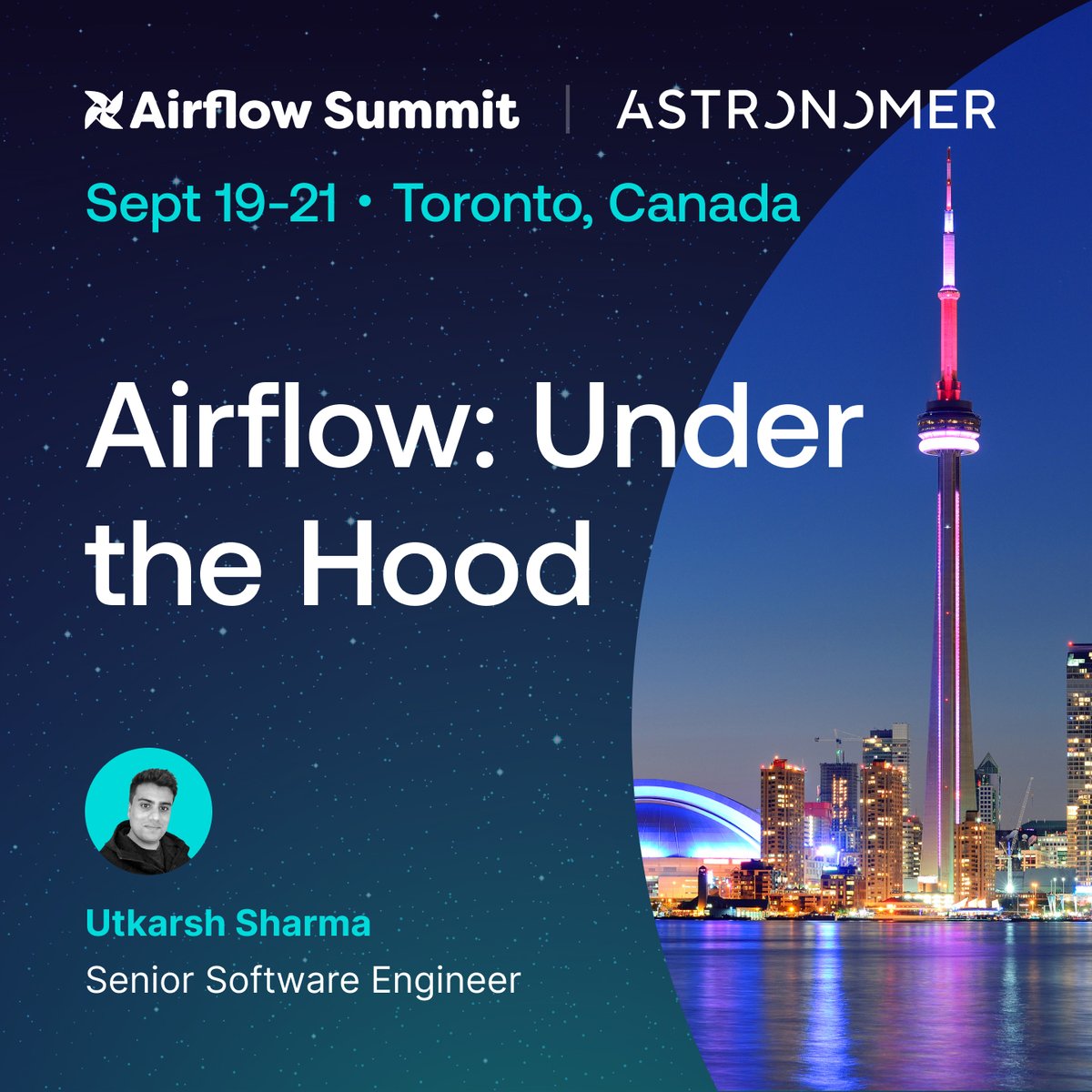 Explore what's under the hood of #Airflow @AirflowSummit! 🚗

Utkarsh Sharma, Sr Software Engineer, will take you on a deep dive into the codebase & demystify key concepts. 🛠️ 

🎟️ Get 30% off with 30DISC_ASTRONOMER. 
Register now: bit.ly/3Q5WZip

#AirflowSummit2023