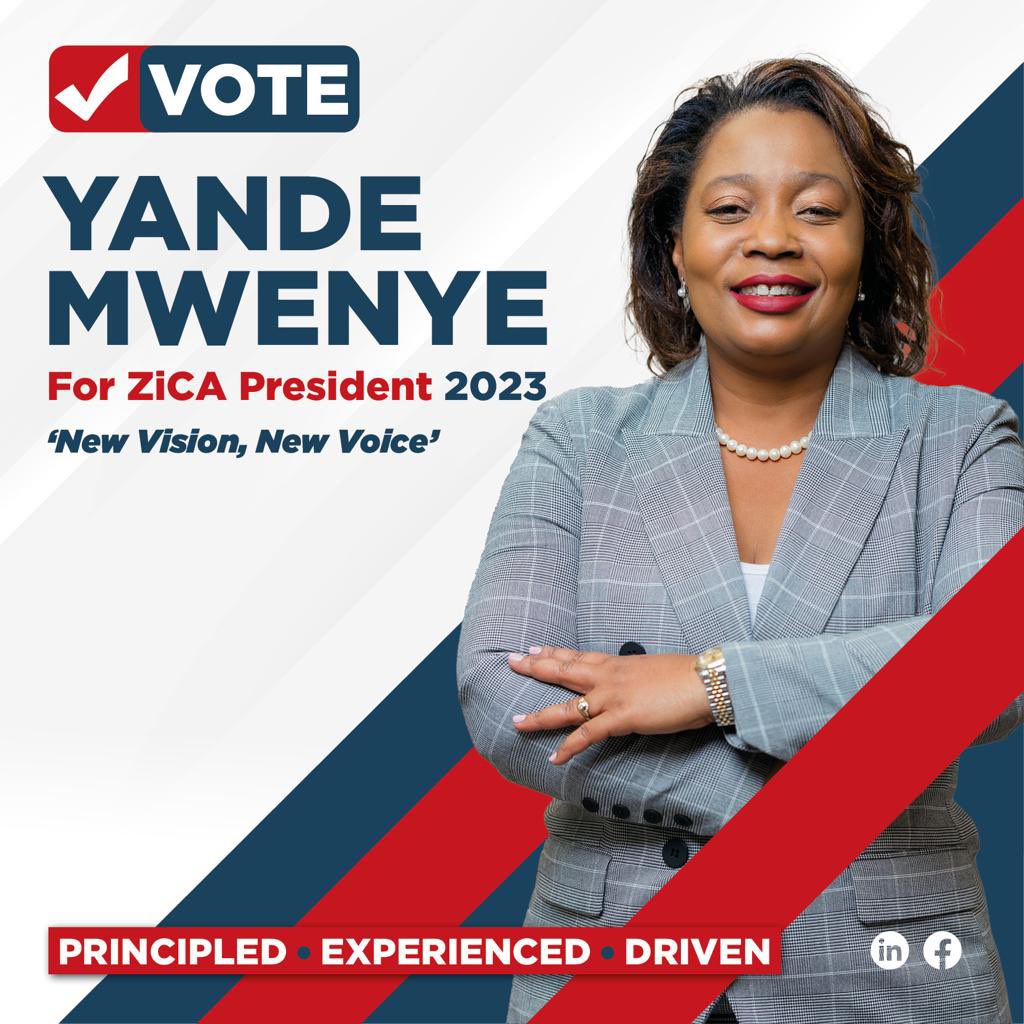 chishakck's tweet photo. Do you want to see ZICA as a Future Ready Accounting Body, promoting Digital literacy, Modernisation of ZICA and the Profession  and a Hub for Accountants and Auditors…. Vote Yande Mwenya for ZICA President. https://t.co/oRkW8Y599G