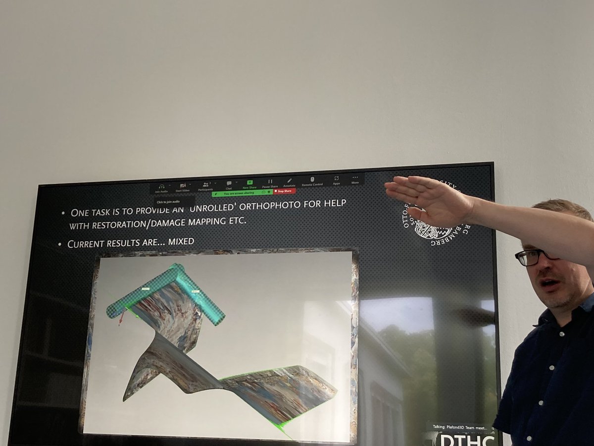 matteo_burioni's tweet photo. 3D Models can behave in strange ways and pose some complex problems. Here, John Hindmarch @Mona3Dimaging reports on the progress of scanning and imaging of three courtly interiors of the #plafond3D project. Corpus of Baroque Ceiling Painting @badw_muenchen #deckenmalerei https://t.co/NRLpB0453t