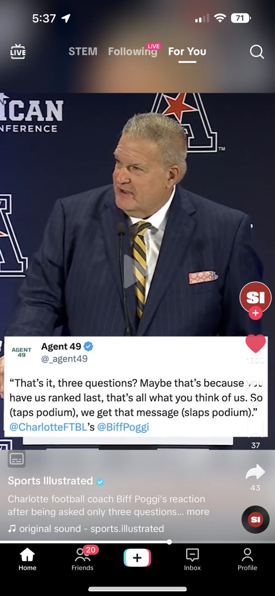 Apparently word has hit Sports Illustrated’s TikTok. 

According to sources, it’s the first ever Agent 49 appearance on the platform.