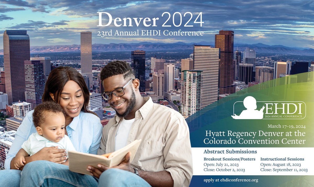 Submit an abstract for the 2024 EHDI Conference in Denver at ehdiconference.org.  We'd love to hear from you!