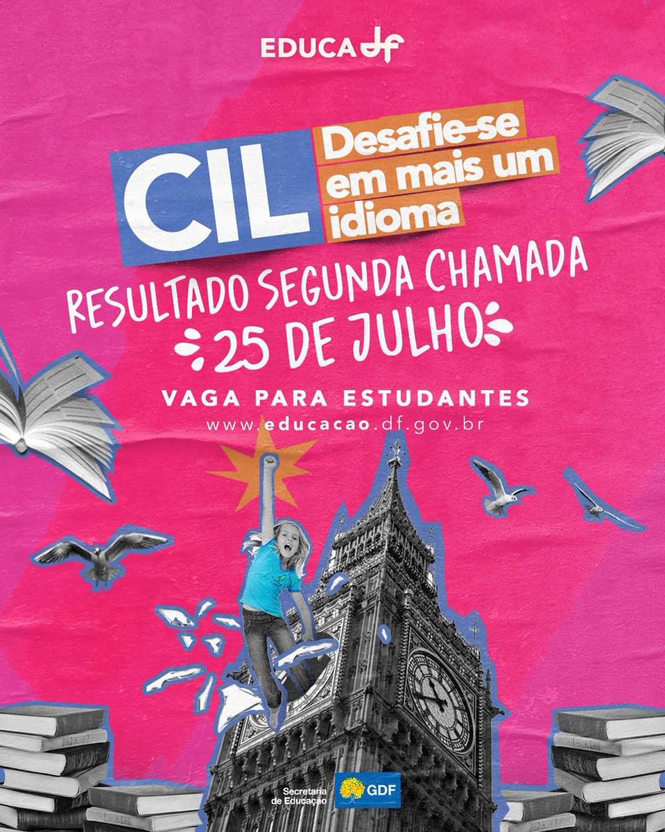 raynierevictor1's tweet image. 2ª chamada do CIL já está disponível, hein?! 👀 Corre no nosso site ou no link da bio para conferir se você foi um dos sortudos da vez! 🍀 
.
Ah, e lembrando que as matrículas já começam amanhã. Cuidado para não perder o prazo, beleza?

#EducaDF #CIL #CentroInterescolardeLinguas