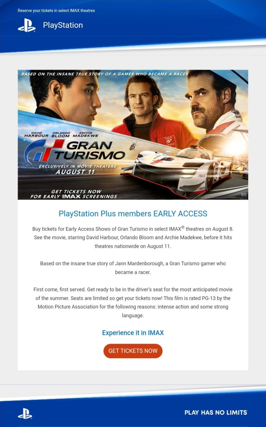 Gran Turismo: Based on a True Story - The IMAX Experience (2023
