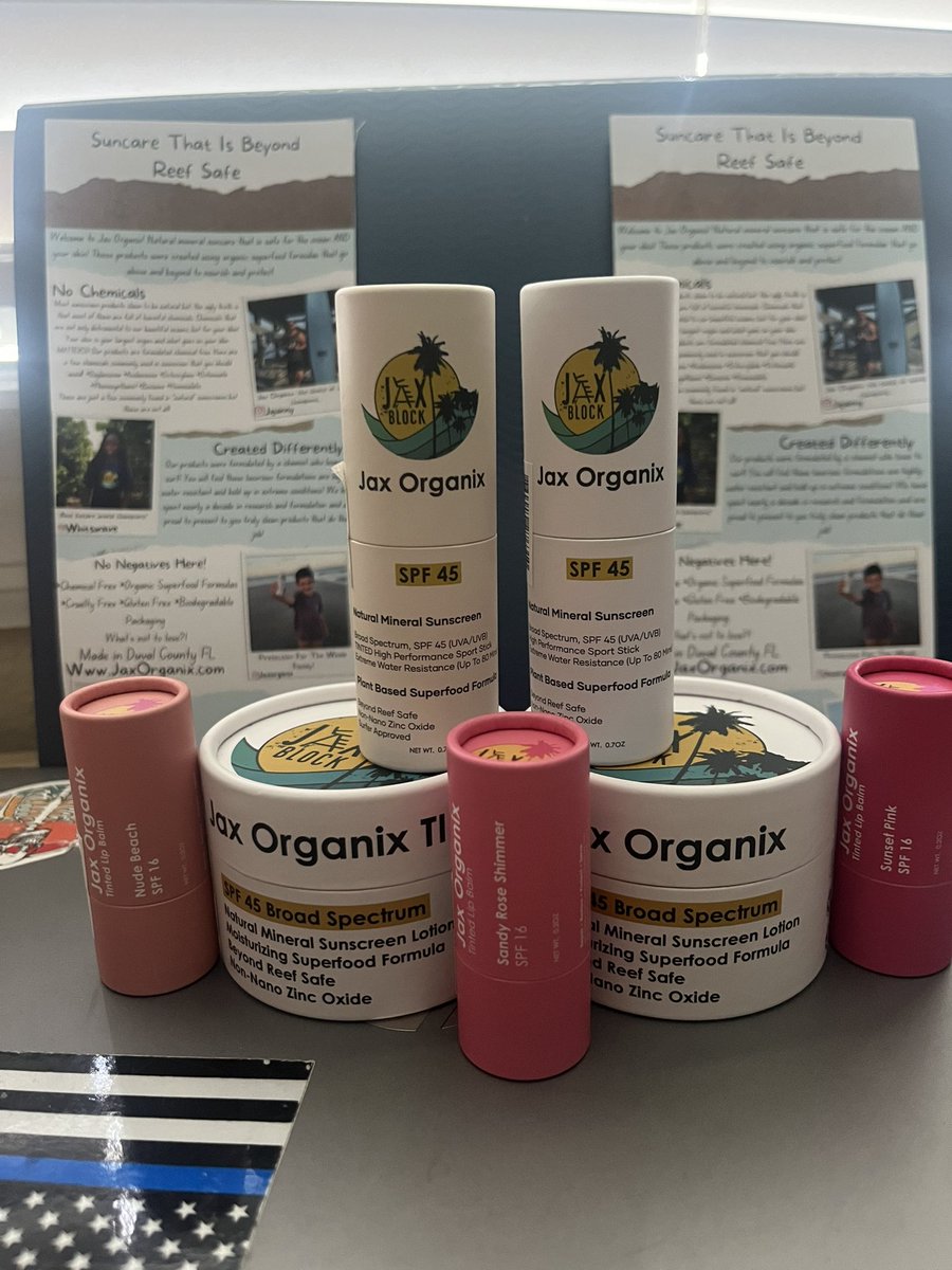 A local business supporting a local nonprofit! Thank you <a href="/JAXORGANIX/">Jax Organix</a> for sending these awesome sunscreen items for our raffle!