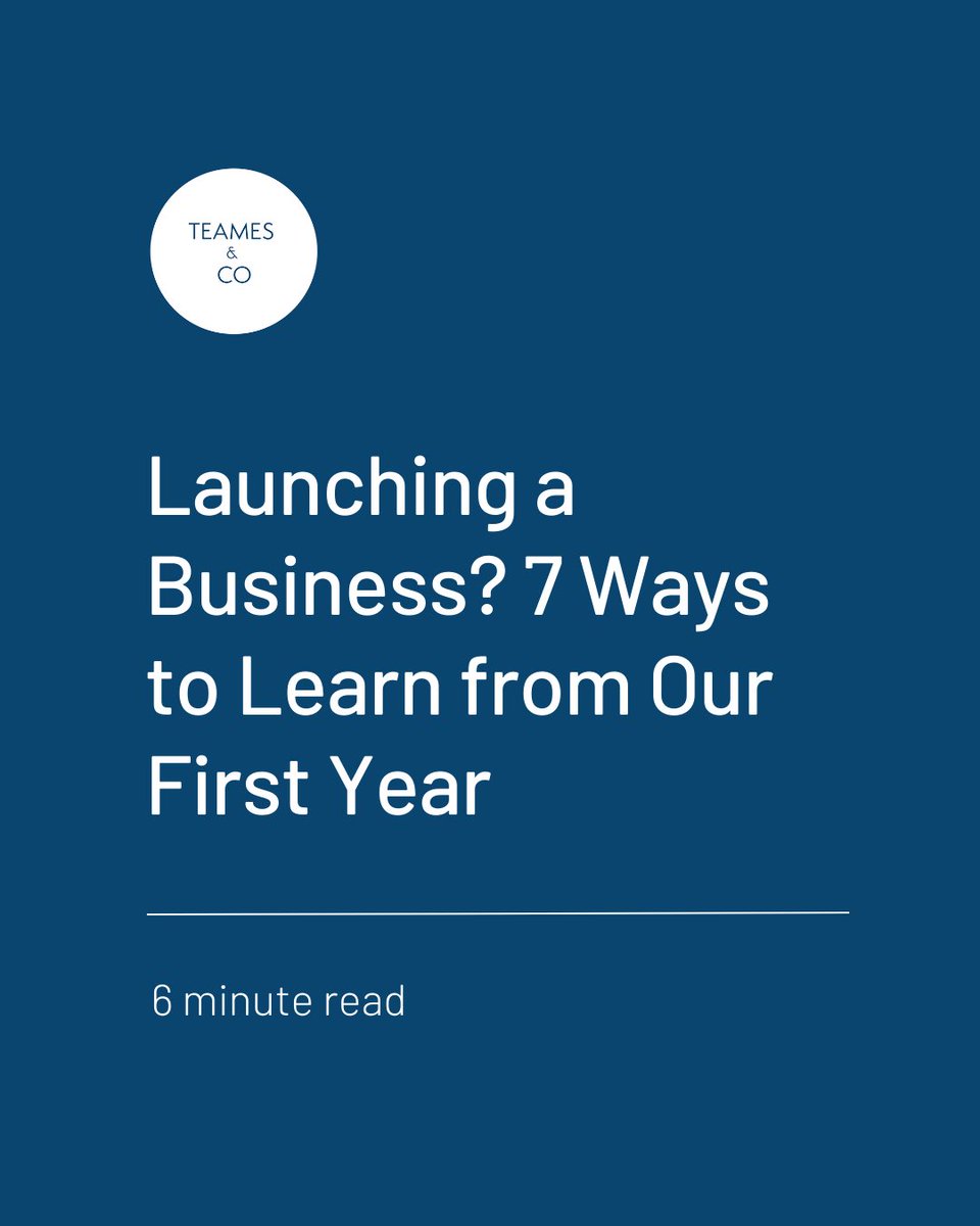 teamesandco's tweet photo. Are you launching a business? Want to avoid first-year pitfalls? Check out Tracy's article on 7 ways you can learn from TEAMES &amp; CO's first year by visiting https://t.co/gOtADiFMlq.

#newbusiness #consulting #leader #leadership #teams #entrepreneur #leadershipskills #motivation https://t.co/NMnGnjBSv5