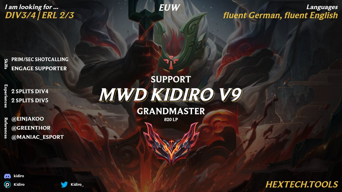 Kidiro_'s tweet photo. After a moderate split, my 2-year journey with @MANIAC_ESPORT White Dawn ends. I want to thank my team and the organization for an incredible time and the opportunity to improve myself. Looking for a new team primarily in PRM Div3. Feel free to contact me. Retweets appreciated! https://t.co/JZHYP77yqH