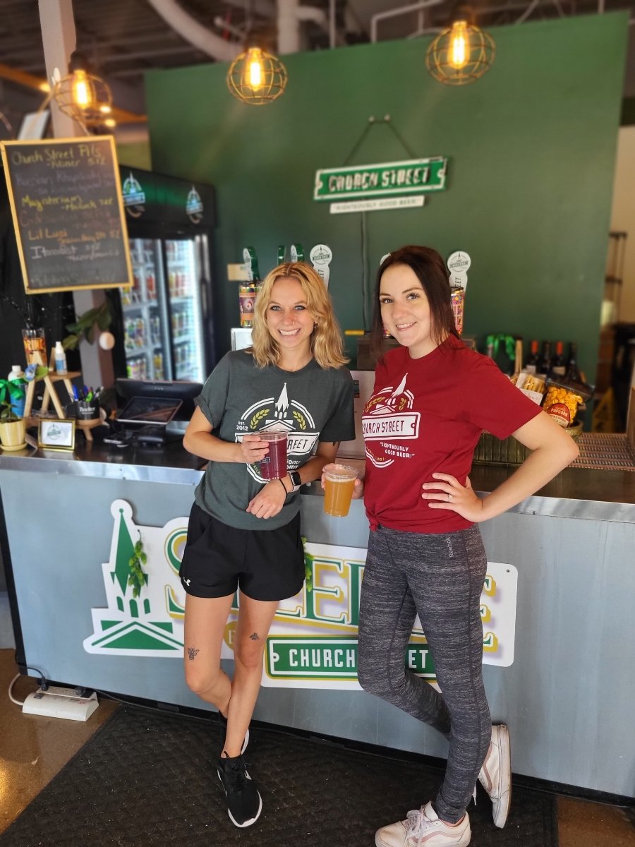 The Steeple is the coolest place..literally the air conditioning is rocking and it's the coldest area today. Come into the front entrance for Fooz &amp; Brewz. Chadd will be in the brewers lounge hosting foosball with Sarah and Amy pouring your favorite #RighteouslyGoodBeers!