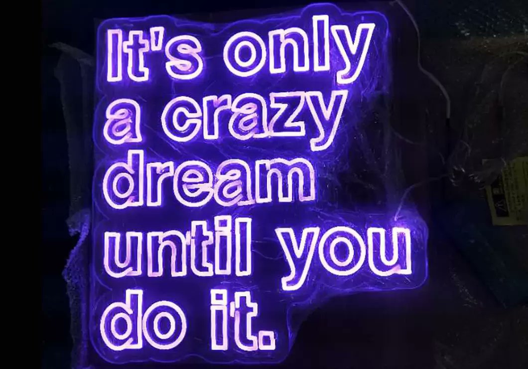 2SNeon's tweet photo. Don't let anyone tell you that your dreams are too big. Dream big and never give up. #neonsigns, #inspirational, #neonsignsforsale, #neonsignsquotes https://t.co/9nf1fFErIg