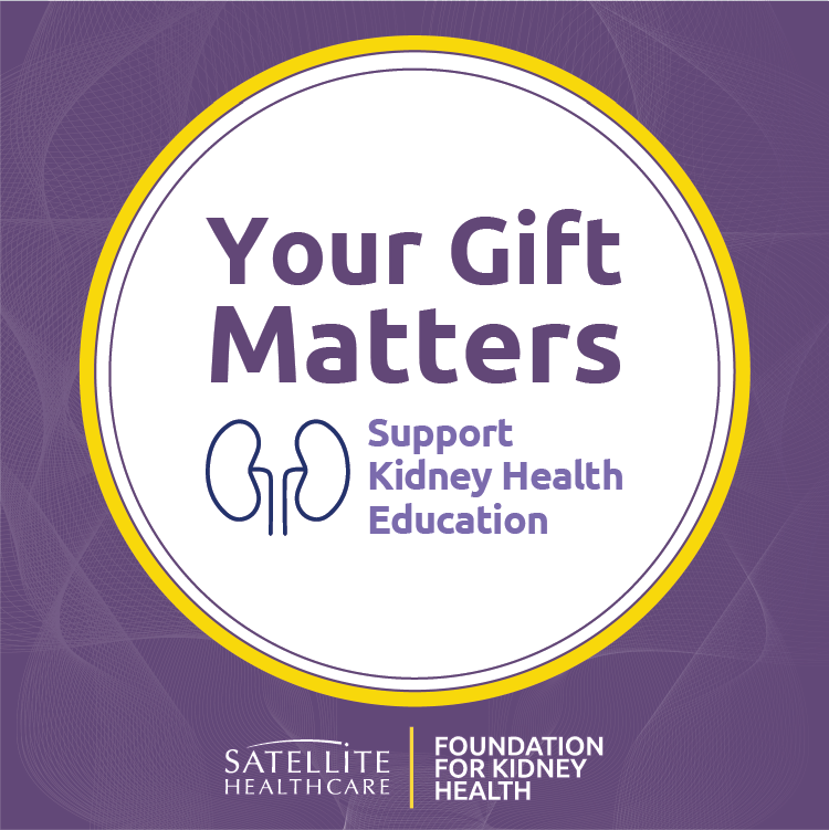 The Satellite Healthcare Foundation supports Kidney Health Education to ensure our patients know the right treatment options & how best to adjust their lifestyles to live their best lives. fundraise.givesmart.com/form/S5qB8w?vi… #SHFoundation #Satellitehealthcare #kidneyhealtheducation #CKD