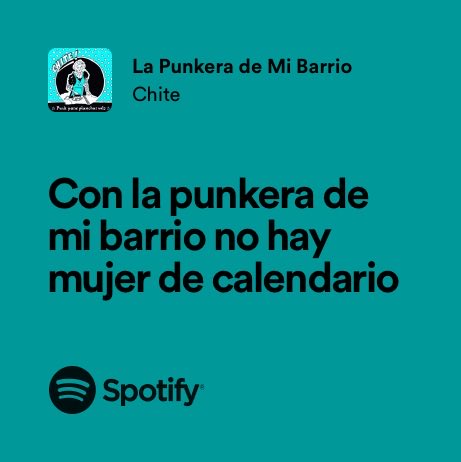 jasondarkside's tweet image. #NowPlaying La punkera de mi barrio by .⁦@ChitePunk⁩ #Chite #ChitePunk !  open.spotify.com/track/6GusmxbN…