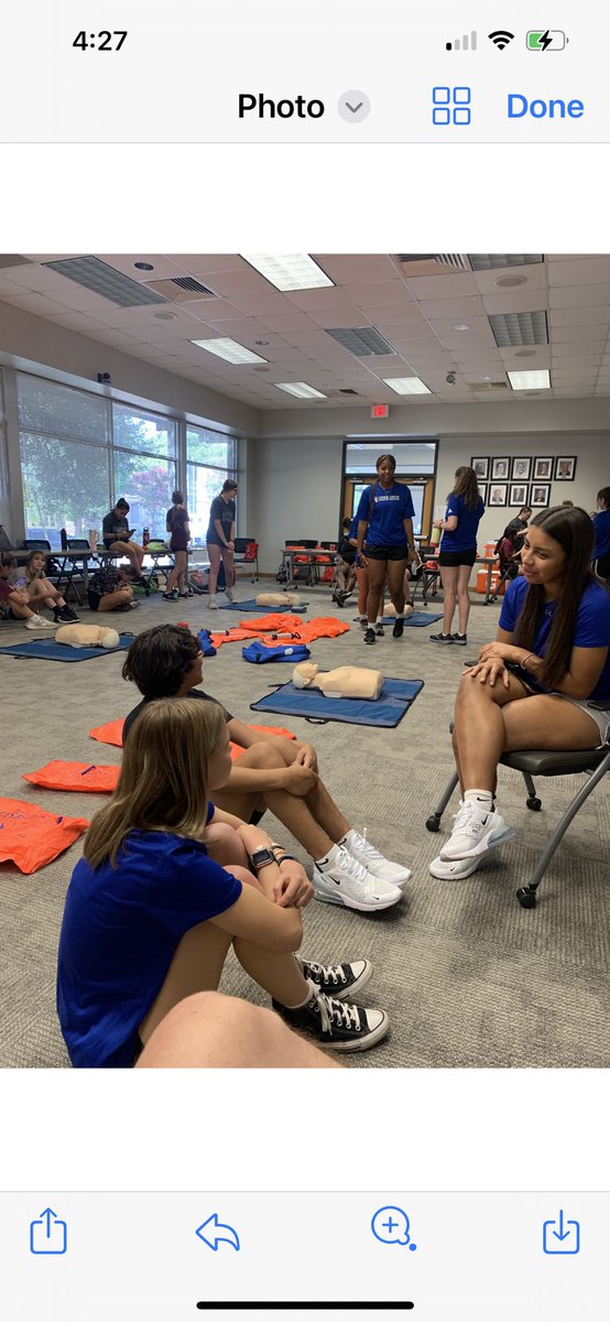 Awesome Day. First student trainer workshop in Bastrop ISD. Our students are very prepared for an awesome athletic year. ⁦<a href="/BastropISD/">Bastrop ISD</a>⁩ ⁦<a href="/CedarCreekFB/">Cedar Creek Football</a>⁩ ⁦<a href="/Bastrop_Bears/">Bastrop Bears Football</a>⁩ ⁦<a href="/JamieKayWoodall/">Jamie Inmon Woodall</a>⁩