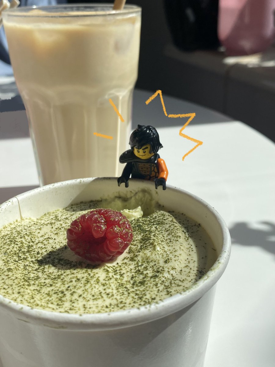 nasalbazar's tweet photo. Today we present to you this amazing photo of Cole and a matcha tiramisu cake!! #ninjago #legoninjago #coleninjago https://t.co/UBoe32tbhr